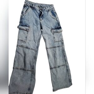 Art Class Light Blue Cargo Jeans for Kids